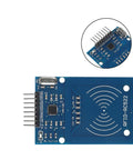 Close-up of RFID RC522 reader module from 5Pcs RFID Kit With Mifare RC522 Reader Module For Development Projects, RF IC Card Sensor Module.