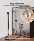 Beefy 4 Prong To 4 Wire Range Cord 10 Ft Heavy Duty 6/8 AWG 50 Amp Power Cable NEMA 14-50P connected to oven