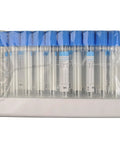 Veterinary Lab Vacuum Blood Collection Coagulation Tubes With Buffered Sodium, 2ml, 100pcs pack, blue caps in packaging