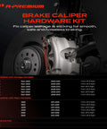 Upgrade Your Dodge Ram 2500 3500 4500 5500 With This Premium Front Or Rear Disc Brake Hardware Kit For Total Stopping Power And Long Lasting Durability. silver brake caliper hardware kit on disc rotor for Dodge Ram front left right