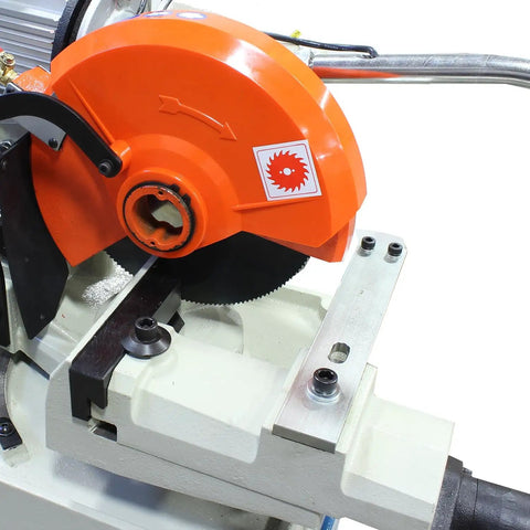 Tough As Nails 10 Inch Manual Cold Saw With 110V Plugged Straight In Power Slides Smoothly Through Pipe Cuts At 90 Or 45 Degrees Includes Durable Blade For Fast Repairs