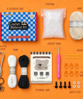 Beginner Crochet Kit For Amigurumi Lovers, All In One Starter Set With Yarn, Crochet Hook, Needle, Stuffing, Safety Eyes, Stitch Markers