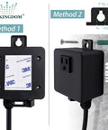Installation methods for Garbage Disposal Sink Top Air Switch Kit with Brushed Nickel Brass Button, sturdy mounting options shown.