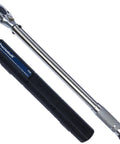 3/8 Inch Drive Click Torque Wrench With 120-960 In-Lb Range, ASME B107.300 Certified, in black case, nickel chrome plated.