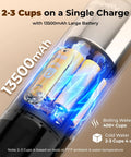 Portable Drip Coffee Maker On The Go 2 In 1 Compatible With K Cup And Ground Coffee Self Heating LCD display, battery focus