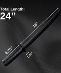 Dope Polypropylene Training Sword Set With Long 39 Inch And Short 23.5 Inch Black Practice Swords For Safe Martial Arts Drills