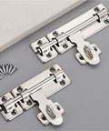 Premium Stainless Steel Sliding Bolt Latch for Outdoor Gates and Barn Doors Heavy Duty Self Closing Slide Bolt Door Catch With Smooth Action Silver Finish 4 Inch Locking Mechanism with screws