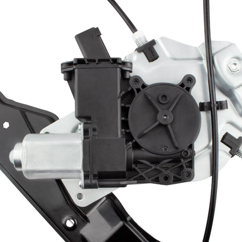 Chevrolet Volt Window Regulator With Motor Front Right Passenger Side Fits 2011 2012 2013 2014 Hatchback 1.4L L4 PHEV Heavy Duty close up view of motor assembly