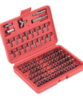 Ultimate 100-Piece Precision Screwdriver Bit Kit With Torx Phillips Hex And Tri-Wing Security Bits For Tough Auto Repairs Home Hacks And Serious DIY Work Using Heavy Chrome Vanadium Steel For Zero Wear, red case open