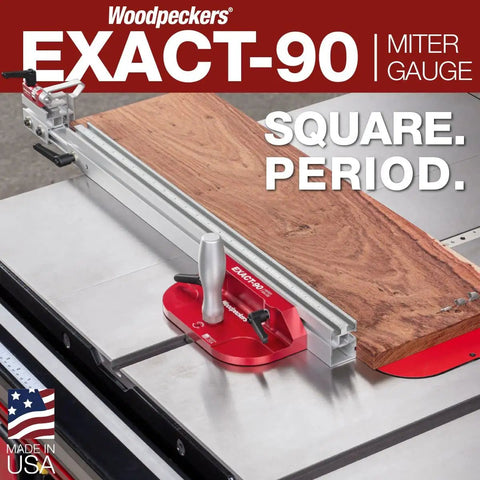 Dead On Ninety Degree Miter Gauge Kit For Knockout Square Cuts Every Time With Patent Pending Nylon Leaf Springs And Heavy Duty Table Saw Gear For Top Shelf Woodworking Craftsman Projects on table saw.