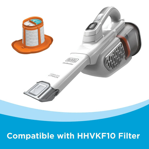 Handheld Cordless Car Vacuum Portable With Extended Runtime And Powerful Suction, Two Speed Settings, with HHVKF10 filter