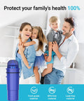 Family in kitchen with CF10A Water Filter Replacement For Pur Plus Pitcher NSF Certified 4 Pack Multi Stage Filtration shown