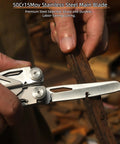 Beast Mode All In One Survival Multitool Pliers with 420 stainless steel build cutting wood with 50Cr15MoV blade.