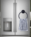Magnetic Towel Ring Holder For Fridge And Kitchen Heavy Duty Magnetic Rack That Grips Damp Towels Adjustable Distance 5.7 Ring