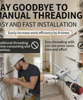 Pro Grade Wall Wiring Machine And Cable Hidden Pipe Threading Tool With Electric Drill Feed System, shown in use for electrical installations.