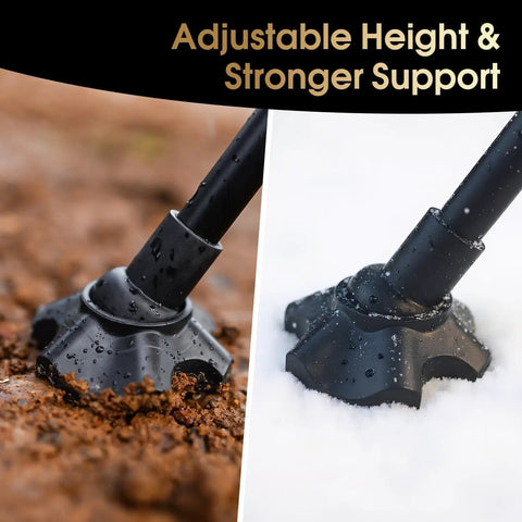 Anti-sinking feet of High Back Folding Camping Chair With Three-Position Height Adjustment for stability on uneven surfaces