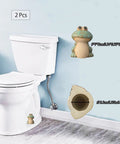 Cute Frog Ceramic Toilet Bolt Caps With Frog Shape Design Hidden Screw Covers for Bottom Of Toilet Decorative And Easy To Install Green Bolt Covers