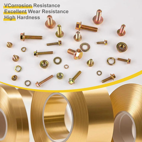 Heavy Duty Flange Bolt Kit 528Pcs M5 M6 M8 M10 8.8 Pro Grade With Nuts And Washers Yellow Zinc Plating components close-up