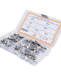 70 Piece M5 Stainless Steel Bolts Kit With 7 Lengths 10 12 16 20 25 30 40 Millimeters Hex Socket Head Cap Flange Fasteners For Home Appliance Repair And Workshop Projects. Open organizer box with M5 stainless steel bolts in assorted lengths