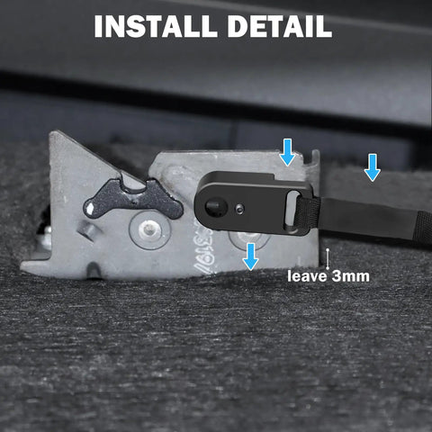 Install detail of Rear Seat Quick Release For Ford F Series Trucks 2009 And Up Including F150 F250 F350 SuperCrew And SuperCab, 7075 Aluminum Back Seat Latch