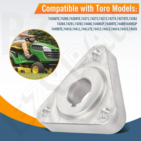 Spindle Pulley Hub Kit Heavy-Duty Compatible With Toro Z Master Mowers Side Discharge Deck; replacement part close-up