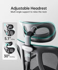 Ergonomic Office Chair With 2D Lumbar Support Adjustable Headrest And Liftable Armrests 145 Degree Stepless Tilt details