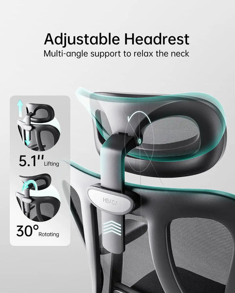 Ergonomic Office Chair With 2D Lumbar Support Adjustable Headrest And Liftable Armrests 145 Degree Stepless Tilt details