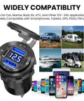Beefy 12V USB Car Socket With 3 Ports Waterproof Round Aluminum Lighter Outlet for multiple vehicle types and devices.