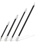Flexible Socket Extension Set for 1/4 and 3/8 Inch Drive, 4 Piece Light Duty Wrench Extensions shown in varying lengths and angles