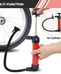 All Purpose Siphon Pump Fluid Transfer Kit connected to bicycle tire, demonstrating multi-function capability.