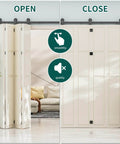 90 Inch Bi Folding Barn Door Hardware Track Kit For Eight Panels Accordion Style Durable Smooth Operation And Easy Install