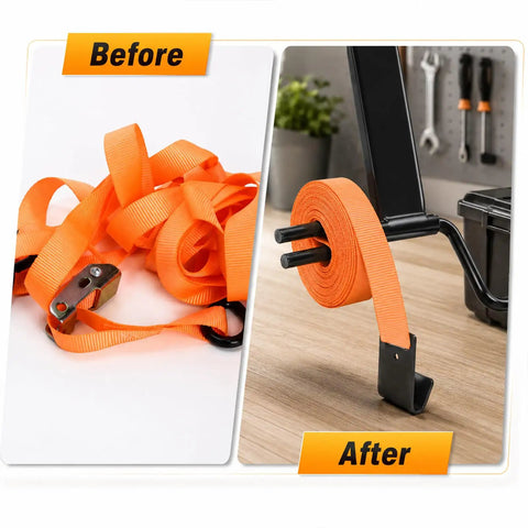 Heavy Duty Cargo Tie Down Strap Winder for Roll Up Flatbed Winch Straps Up To 4 Inches, Black Powder Coated Steel Hand Winder Tool for rolled orange strap