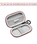 Open black hard case for Kingston XS1000 XS2000 XS1000R SSD, showing custom foam interior and mesh pocket, case only.