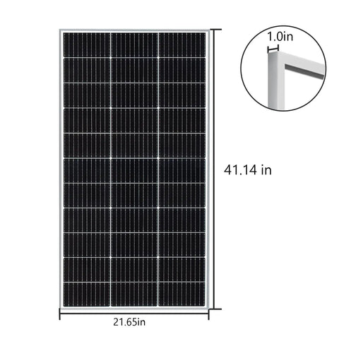 Kickass 200 Watt Solar Panel Starter Kit For 12V And 24V Systems Boasts Top Tier Perc Monocrystalline Cells, 41.14in x 21.65in.
