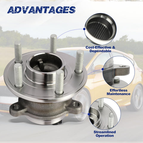 Rear Wheel Hub Bearing Assembly For Focus 2012-2018 With VKBA6789 512466 BV612C299AAC Durable Roller Bearing Hub Replacement