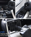 Boss Level Car Detailing Kit Interior Cleaner With Brushes Duster Cleaning Gel Microfiber Towels And Organizer Bag For Auto And Truck Interior Care Essentials Tools, black brush on car vents