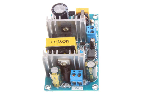 Beefy Isolated AC To DC Power Supply Module from 120V to 240V input to 24V DC 2A output with 3A peak, 72W max, front view