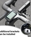 Aluminum Headset Bike Computer Mount With Centered View For A NoLook Front Dash Adjustable Angle Anti Loss Tracker Alerts Ready For Garmin And Most Watches installed on a bike with additional brackets.