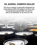 Manual Oil Barrel Sealing Machine With 35mm And 70mm Crimper Heads For 53 Gallon Drums Built Tough For Liquid Packaging Lid Making Barrel Production Lubricating Oil Coating Grain And Oil Processing High Precision Durable Industrial Tool on 200L iron drums
