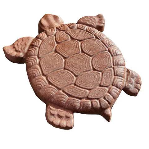 DIY Concrete Stepping Stones Mold Kit With Turtle Statue Texture For Garden Pathway, reusable plastic stone mold.