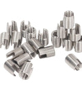 20Pcs Slotted Self Tapping Threaded Inserts Kit M16 By One Point Five 22mm Stainless Steel Helicoil Style Thread Repair For Cars And Trucks No Pre Tap Required High Tensile Strength Durable Fix, assorted stainless steel inserts