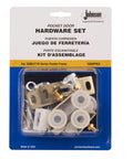 Replacement Hardware Kit For Doors With 2 Hangers, 2 Door Guides, 1 Door Stop, 1 Wrench And 1 Screw Pack Made In USA