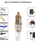 5 Pcs Universal Tire Inflator Adapter And Air Compressor Quick Swap Connector Set Hella Versatile 3 In One Pneumatic Tool Converter for air hose.