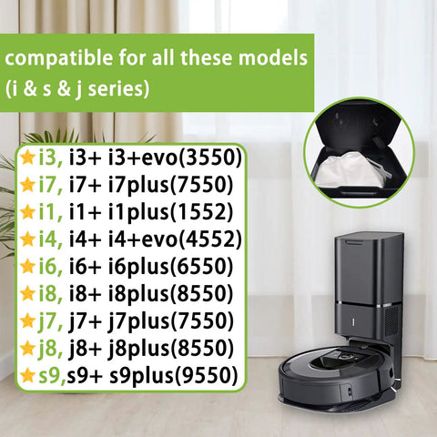 Visual of Must Have 22 Pack Replacement Vacuum Bags For Roomba I7 I7 Plus I8 I8 Plus I1 I1 Plus I3 I3 Plus I4 I4 Plus I6 I6 Plus J7 J7 Plus J8 S9 S9 Plus With Clean Base Automatic Dirt Disposal Bags For Easy Cleaning