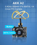 Ultra Lightweight FPV Transmitter And Camera Bundle with 5.8GHz 200mW Raceband, 600TVL 1/4 CMOS Mini AIO Camera, Clover Antenna