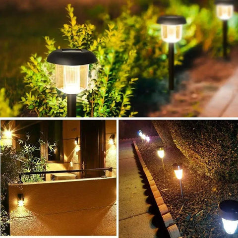 Outdoor landscape lighting showcasing G4 Halogen Bulbs 12V 20W Dimmable Warm White 2700K JC Type for garden path illumination