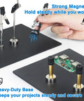 Magnetic Helping Hands Soldering Station For PCB Repair With Large Base And Heat Resistant Mat Six Flexible Arms Two Magnetic Posts