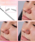 Piercing Taper Grabber Tool For Changing Jewelry 18G Flat Back Earrings Applicator Kit With Safe Insertion for nose piercing