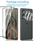 Two Pack 3D Screen Protector For Motorola Edge 2025 And Two Pack Camera Lens Tempered Glass Protector With 9H Hardness