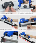 Step-by-step instructions on loading pin nails into a Lightweight 23 Gauge Pin Nailer for Woodworking With Pneumatic Power